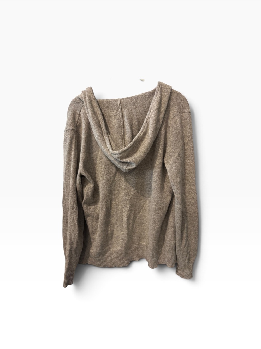 Bloomingdale's 100% Cashmere Women’s Hooded Zipper Cardigan in Taupe Size S - Picture 2 of 6